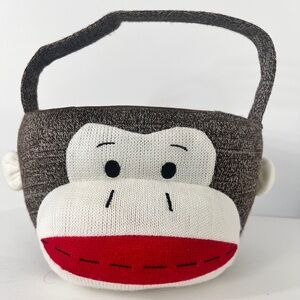 Sock Monkey Soft Bucket Basket